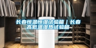 长春恒温恒湿试验箱｜长春高低温湿热试验箱