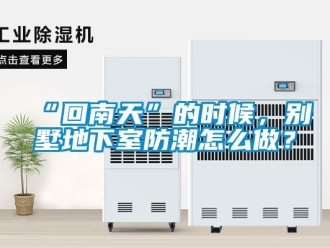 企业新闻“回南天”的时候，别墅地下室防潮怎么做？