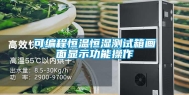 可编程恒温恒湿测试箱画面显示功能操作