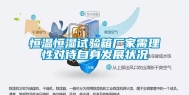 恒温恒湿试验箱厂家需理性对待自身发展状况
