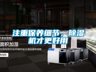 知识百科注重保养细节，除湿机才更好用