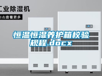 知识百科恒温恒湿养护箱校验规程.docx