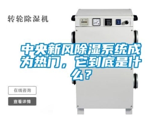 行业新闻中央新风除湿系统成为热门，它到底是什么？