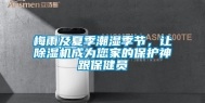 梅雨及夏季潮湿季节，让除湿机成为您家的保护神跟保健员