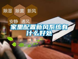 行业新闻家里配置新风系统有什么好处