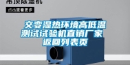 交变湿热环境高低温测试试验机直销厂家 返回列表页