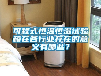 知识百科可程式恒温恒湿试验箱在各行业存在的意义有哪些？