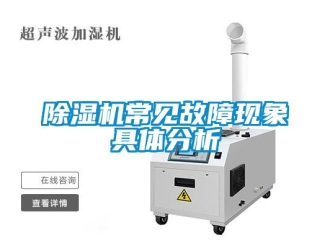 企业新闻除湿机常见故障现象具体分析