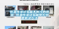 恒温恒湿试验箱不制冷的原因 恒温恒湿试验箱常见问题解决方法