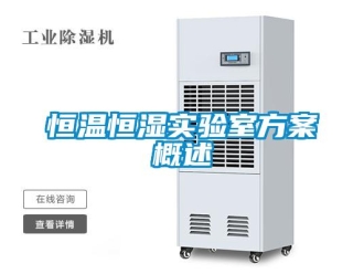 知识百科恒温恒湿实验室方案概述