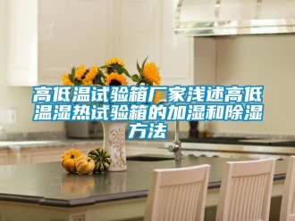 常见问题高低温试验箱厂家浅述高低温湿热试验箱的加湿和除湿方法