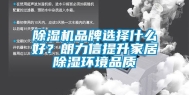 除湿机品牌选择什么好？朗力信提升家居除湿环境品质