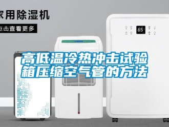 常见问题高低温冷热冲击试验箱压缩空气管的方法