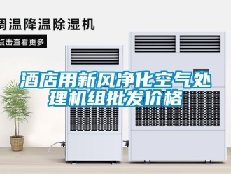 企业新闻酒店用新风净化空气处理机组批发价格