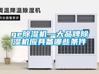 企业新闻ge除湿机—大品牌除湿机应具备哪些条件
