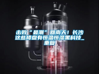 知识百科击败“最潮”回南天！长沙这些楼盘有恒温恒湿黑科技_重复