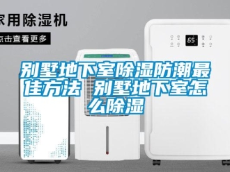 企业新闻别墅地下室除湿防潮最佳方法 别墅地下室怎么除湿