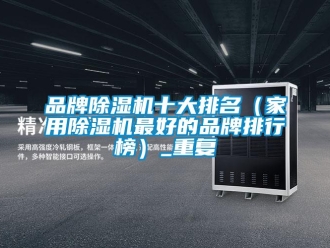 企业新闻品牌除湿机十大排名（家用除湿机最好的品牌排行榜）_重复