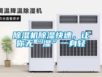 企业新闻除湿机除湿快速，让你无“湿”一身轻
