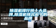 除湿机排行榜十大品牌,除湿机排名前十的品牌